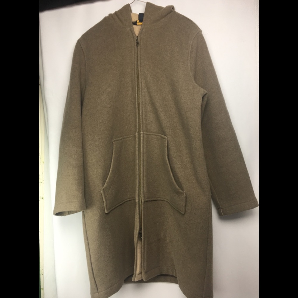 Woolrich Wool Blend Zip Up Hooded Car Coat